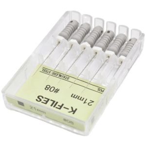 Set de ace endodontice K-files 21mm #08 (gri)