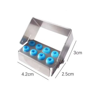 Cutie / suport inox cu capac 8 freze
